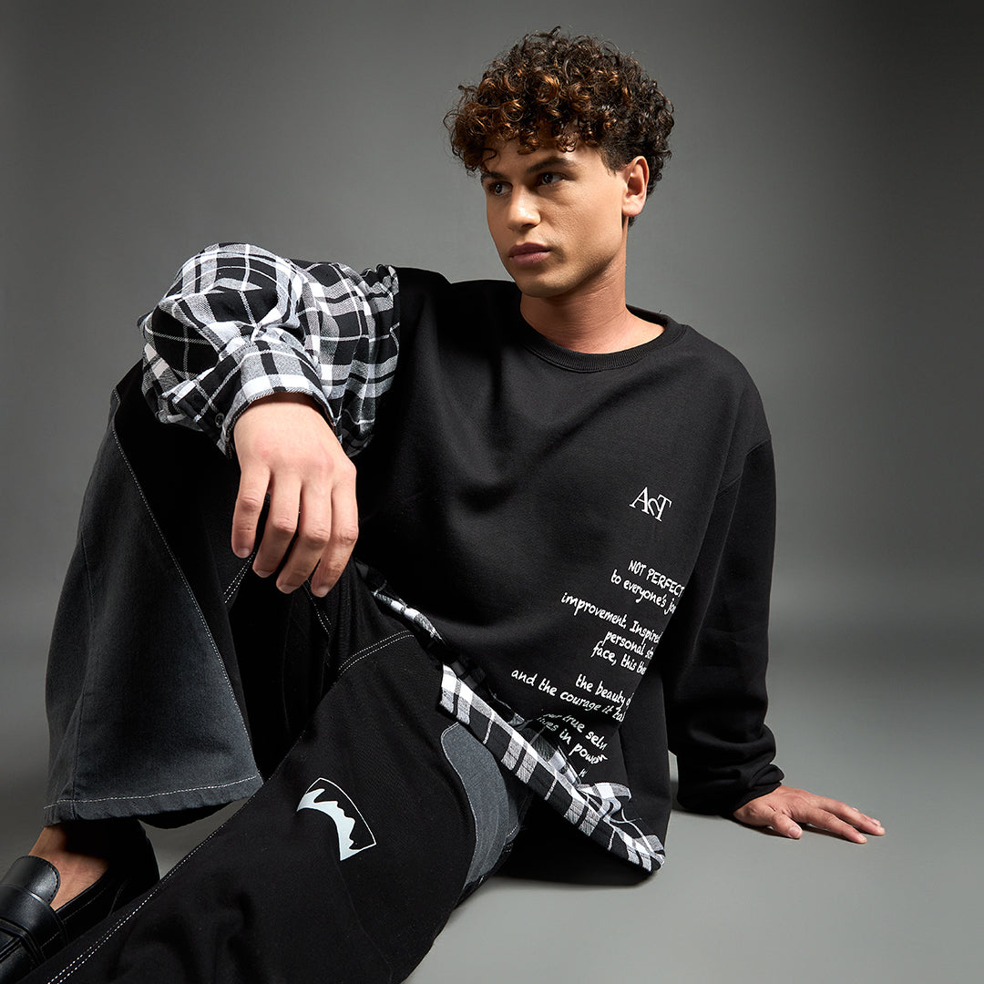 NOT PERFECT SWEATSH!RT BLACK