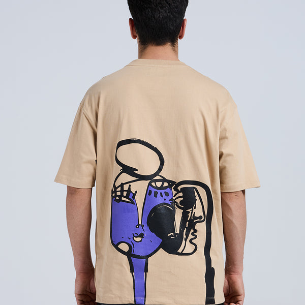 ECHOED MINDS T-SH!RT BIEGE